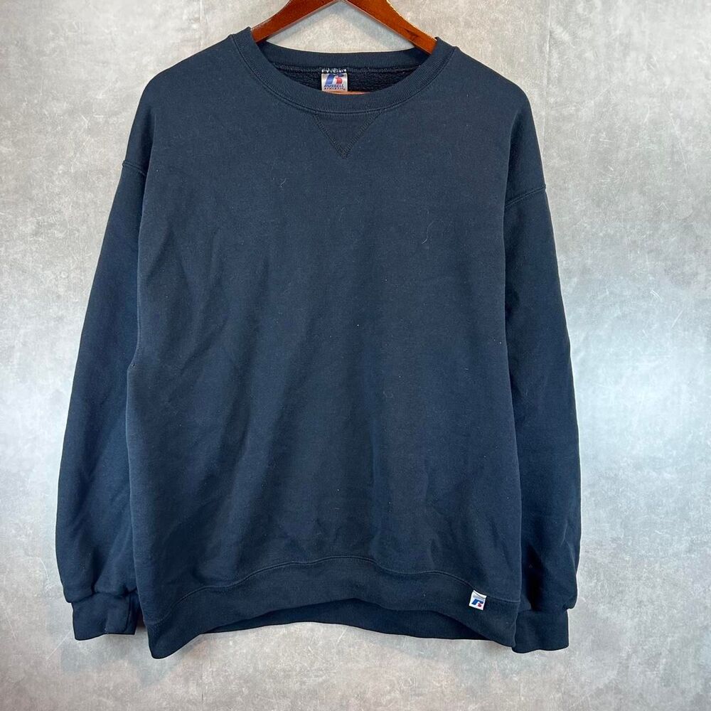 Russell-athletic Men's Black and Navy Sweatshirt